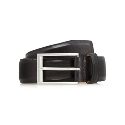 Designer black smart leather belt